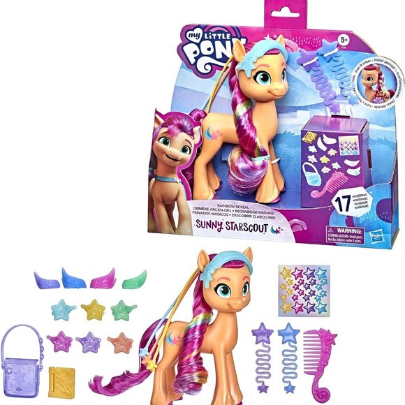 My Little Pony: A New Generation Rainbow Reveal Sunny Starscout 6" Orange Pony - Picture 2 of 2
